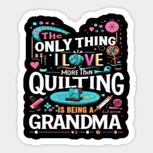 Womens Quilting Sewing Machine Funny Sew Grandma Sewer Quilter Sticker